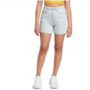 Wild Fable Women's Sz 2 Super High Rise Cut off shorts Light Wash Distressed